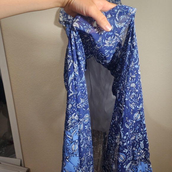 NWT Miss Me Ruffle Print Maxi Dress - Picture 14 of 15